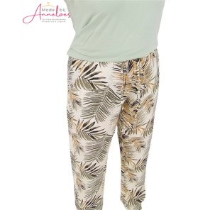 Blue Seven Broek lang print dessin wit 186195